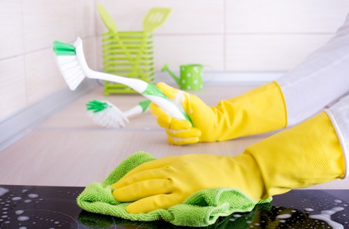 Professional carpet cleaning equipment used in a busy Stroud Green workplace